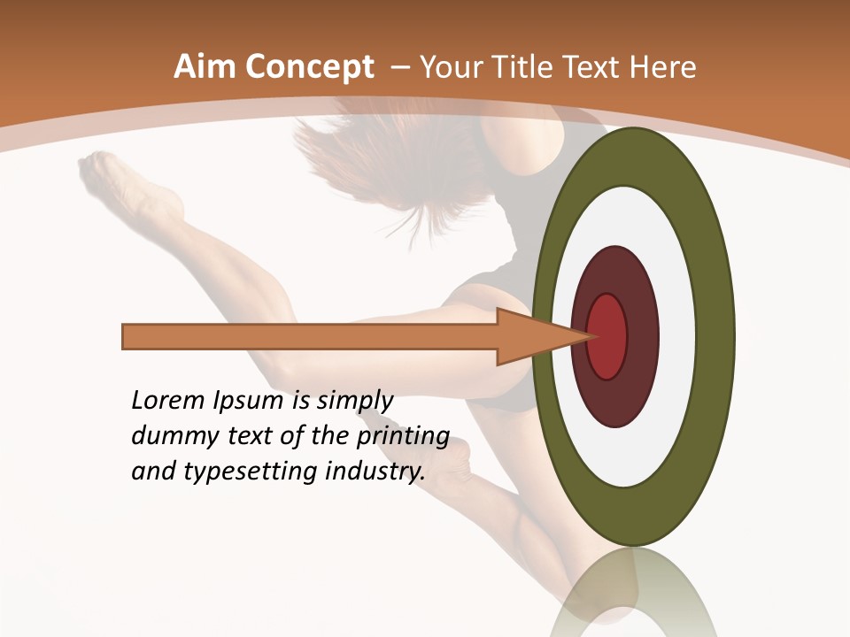 Girl Fly Jump PowerPoint Template