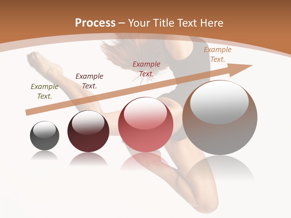 Girl Fly Jump PowerPoint Template