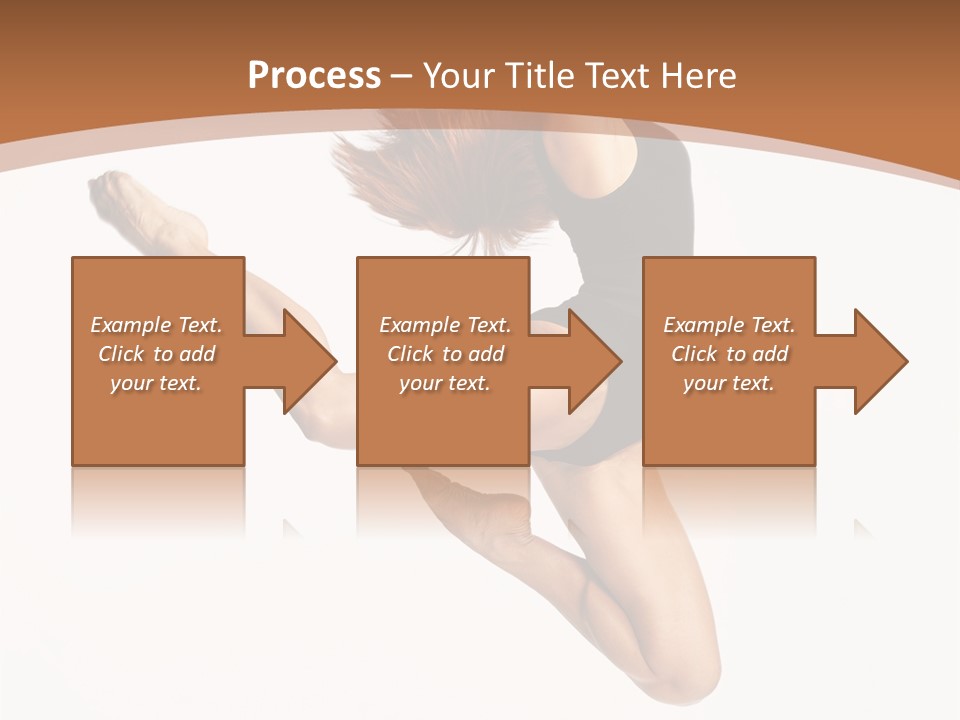 Girl Fly Jump PowerPoint Template