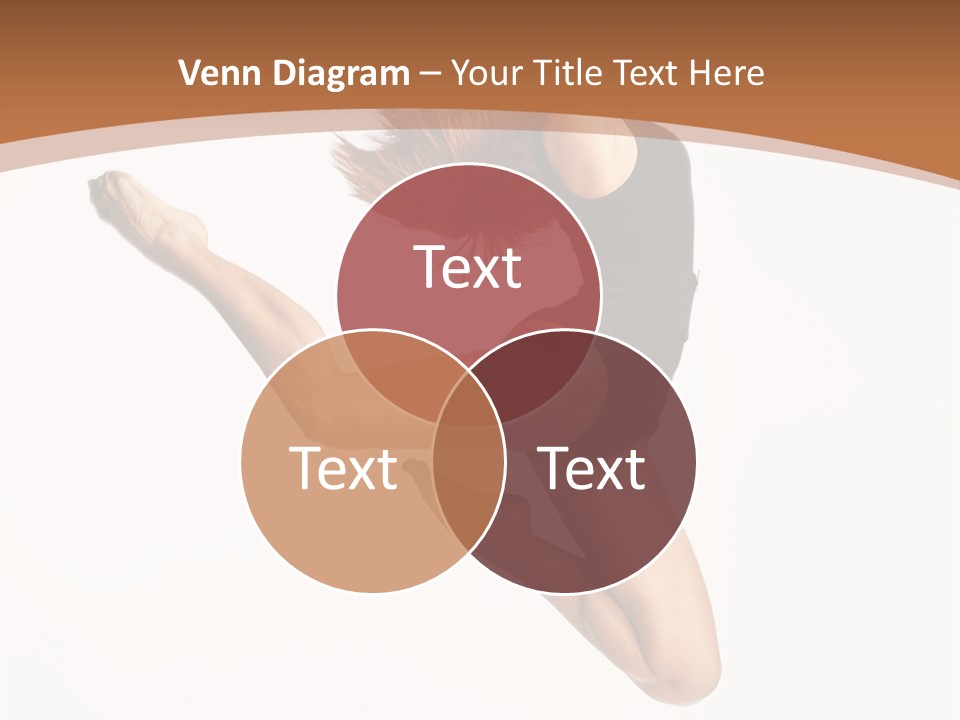 Girl Fly Jump PowerPoint Template