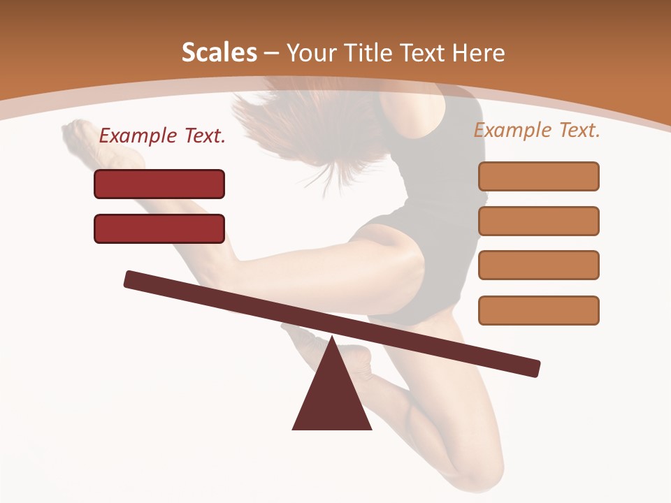 Girl Fly Jump PowerPoint Template