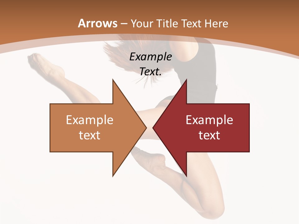 Girl Fly Jump PowerPoint Template