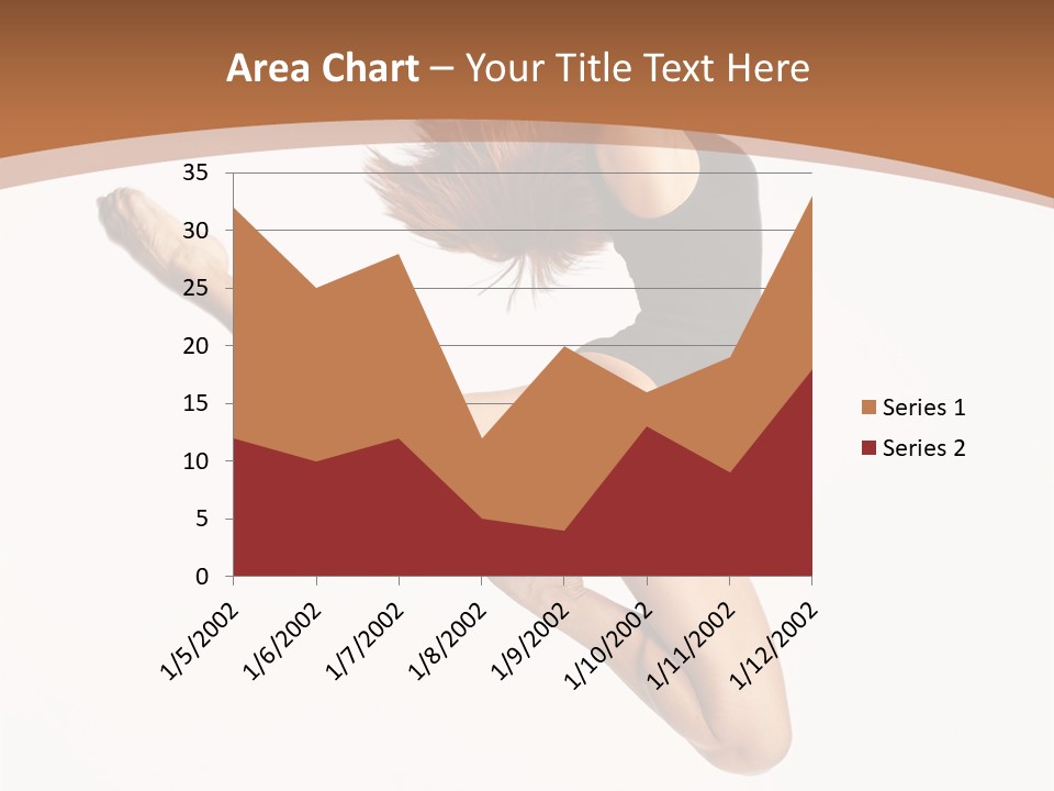 Girl Fly Jump PowerPoint Template