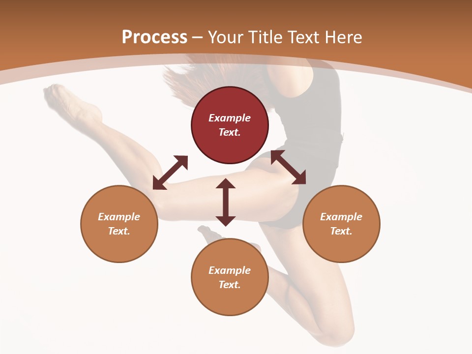 Girl Fly Jump PowerPoint Template