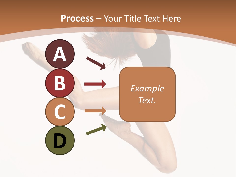 Girl Fly Jump PowerPoint Template