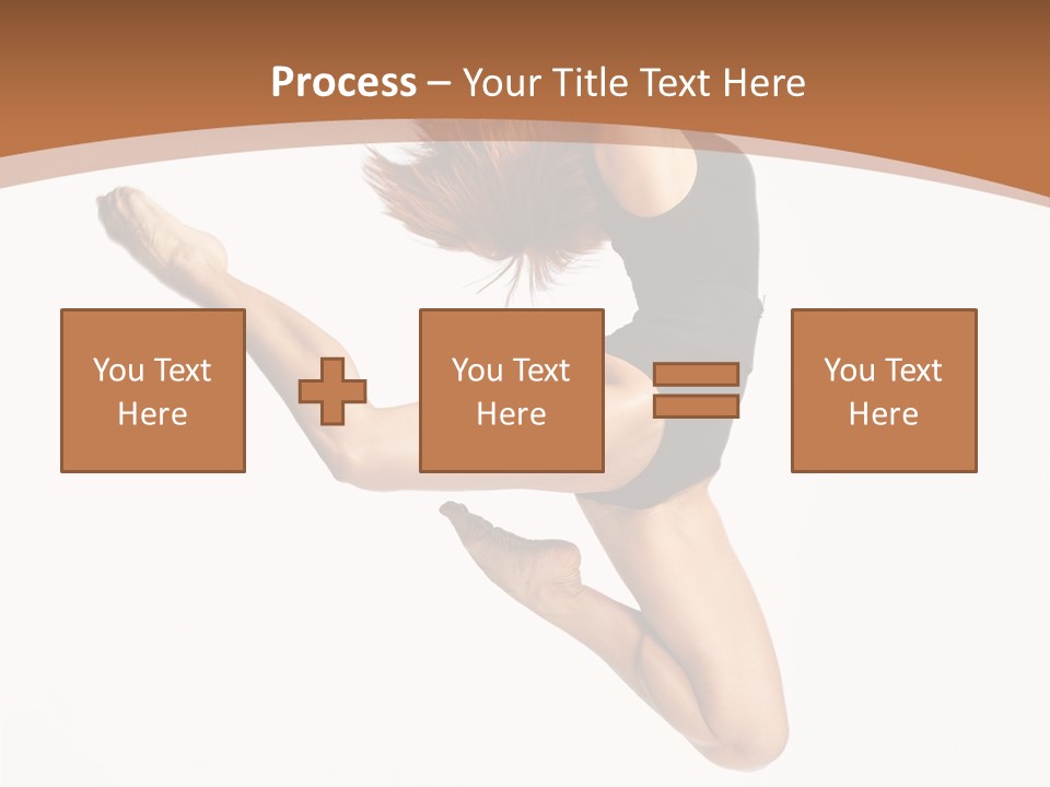 Girl Fly Jump PowerPoint Template