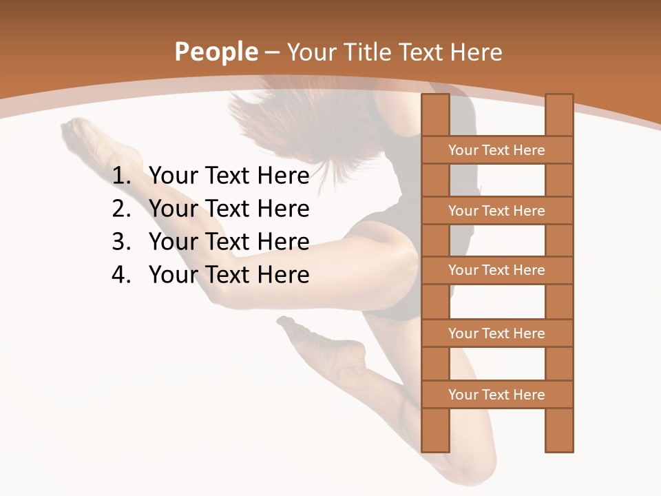 Girl Fly Jump PowerPoint Template