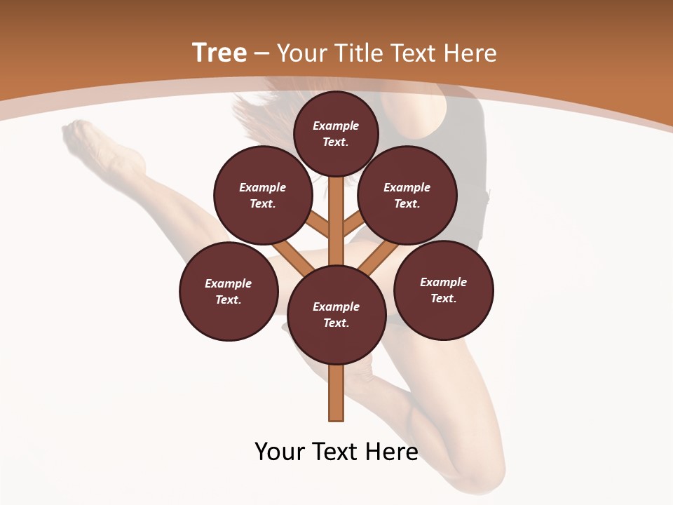 Girl Fly Jump PowerPoint Template