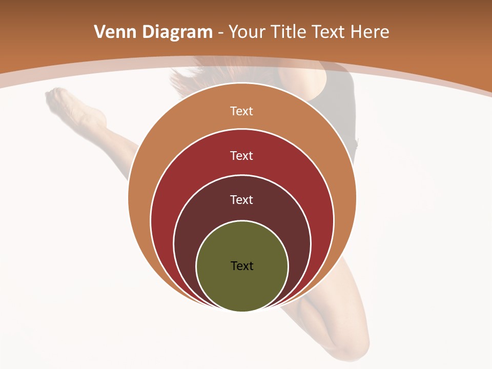 Girl Fly Jump PowerPoint Template