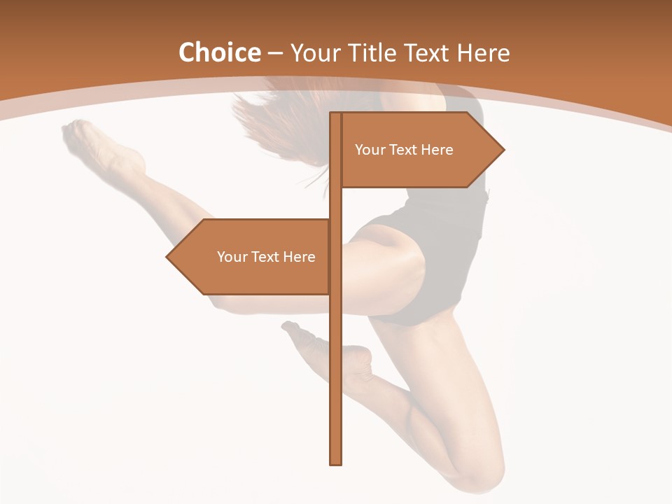 Girl Fly Jump PowerPoint Template