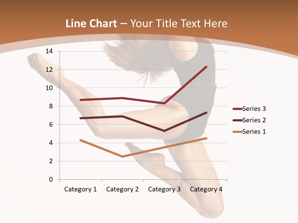 Girl Fly Jump PowerPoint Template