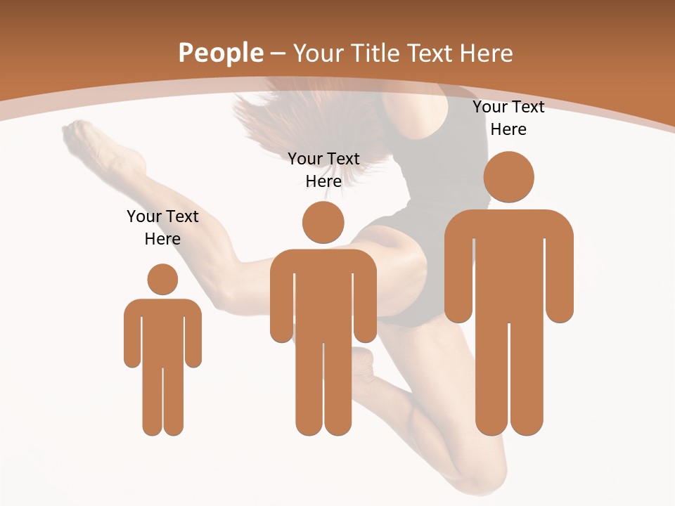 Girl Fly Jump PowerPoint Template