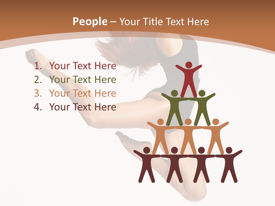 Girl Fly Jump PowerPoint Template