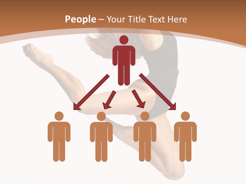 Girl Fly Jump PowerPoint Template