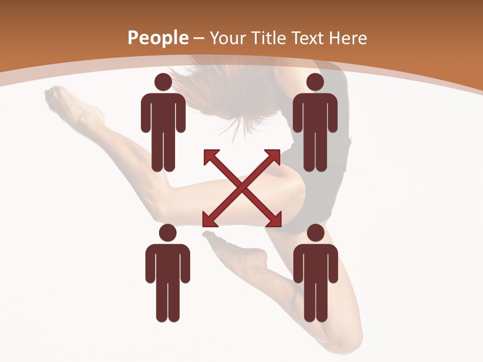 Girl Fly Jump PowerPoint Template