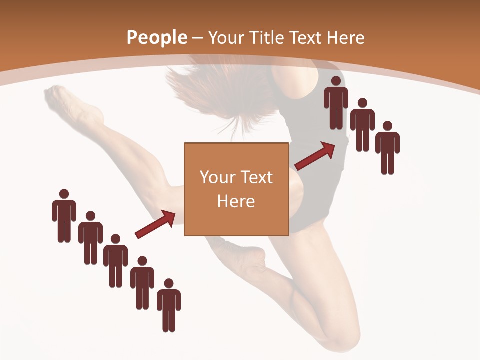 Girl Fly Jump PowerPoint Template