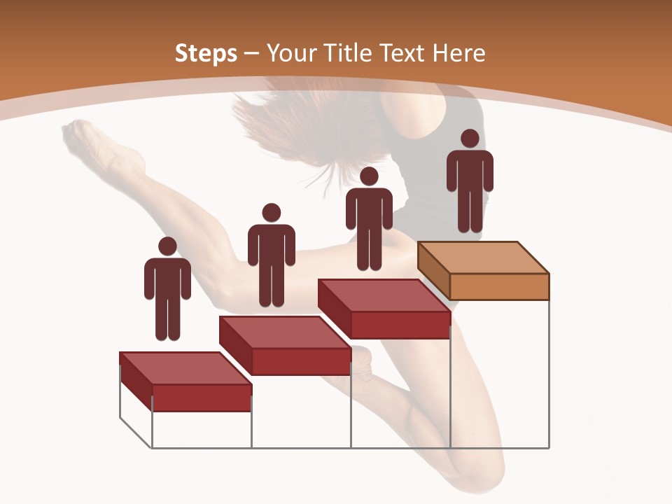 Girl Fly Jump PowerPoint Template