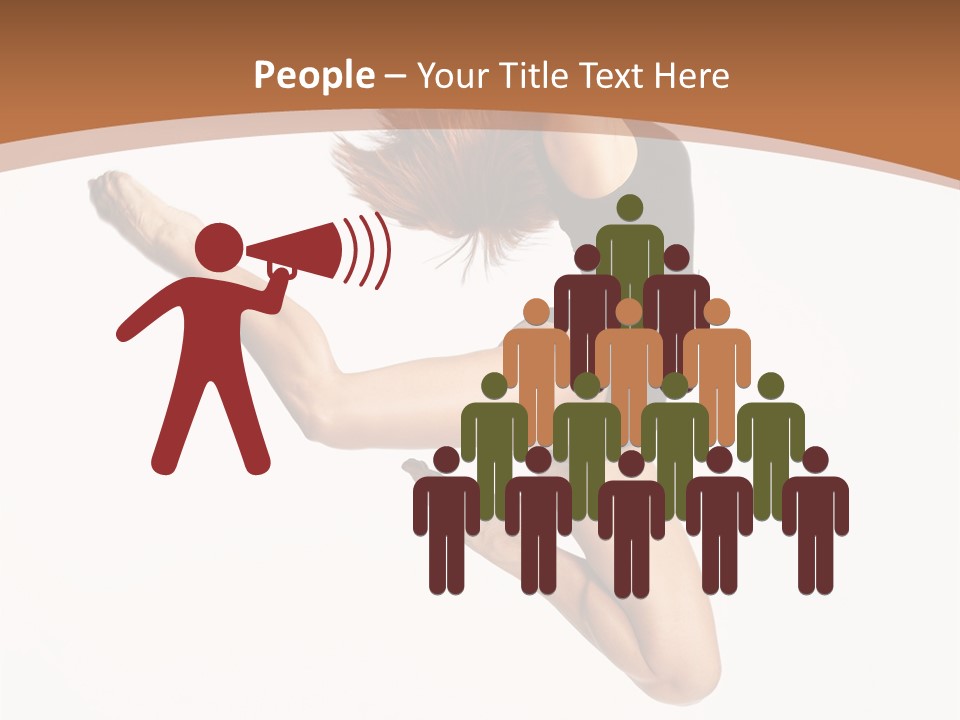 Girl Fly Jump PowerPoint Template