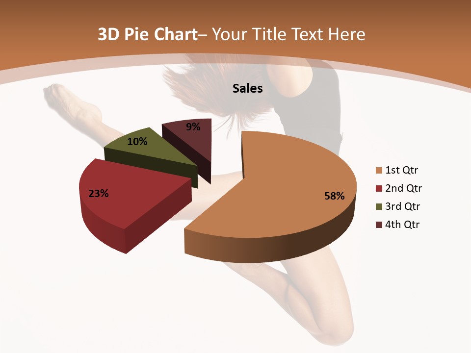 Girl Fly Jump PowerPoint Template