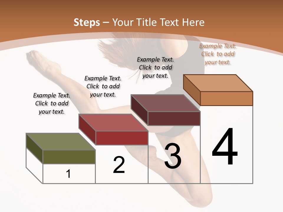 Girl Fly Jump PowerPoint Template