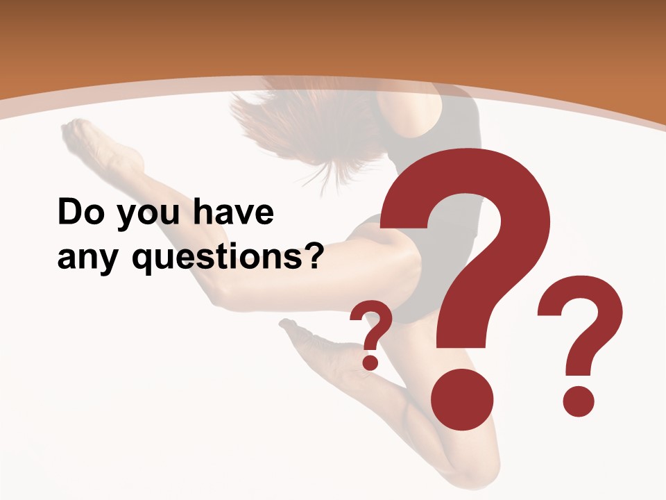 Girl Fly Jump PowerPoint Template