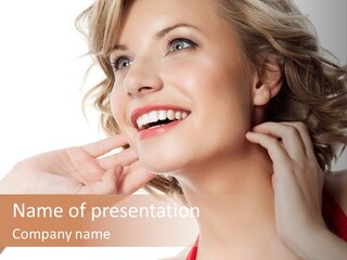 White Teeth Isolated On White PowerPoint Template