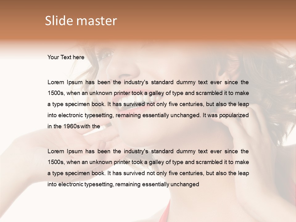 White Teeth Isolated On White PowerPoint Template