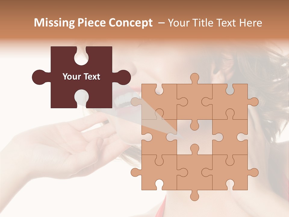 White Teeth Isolated On White PowerPoint Template