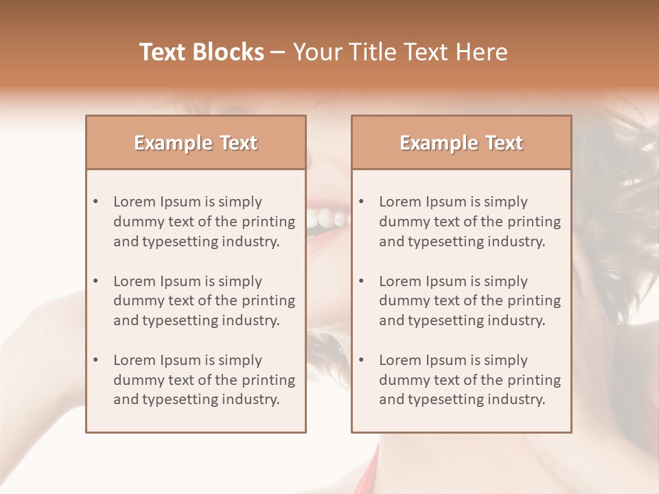 White Teeth Isolated On White PowerPoint Template