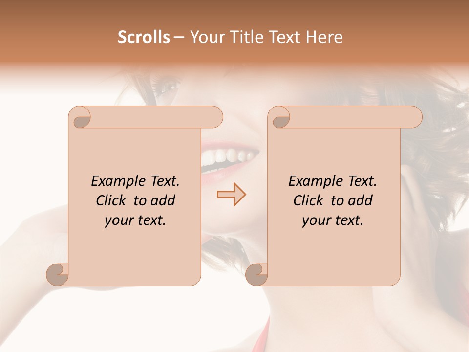 White Teeth Isolated On White PowerPoint Template