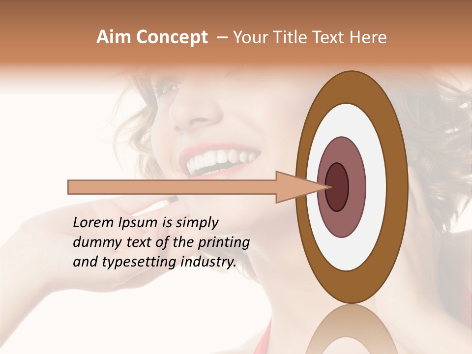 White Teeth Isolated On White PowerPoint Template