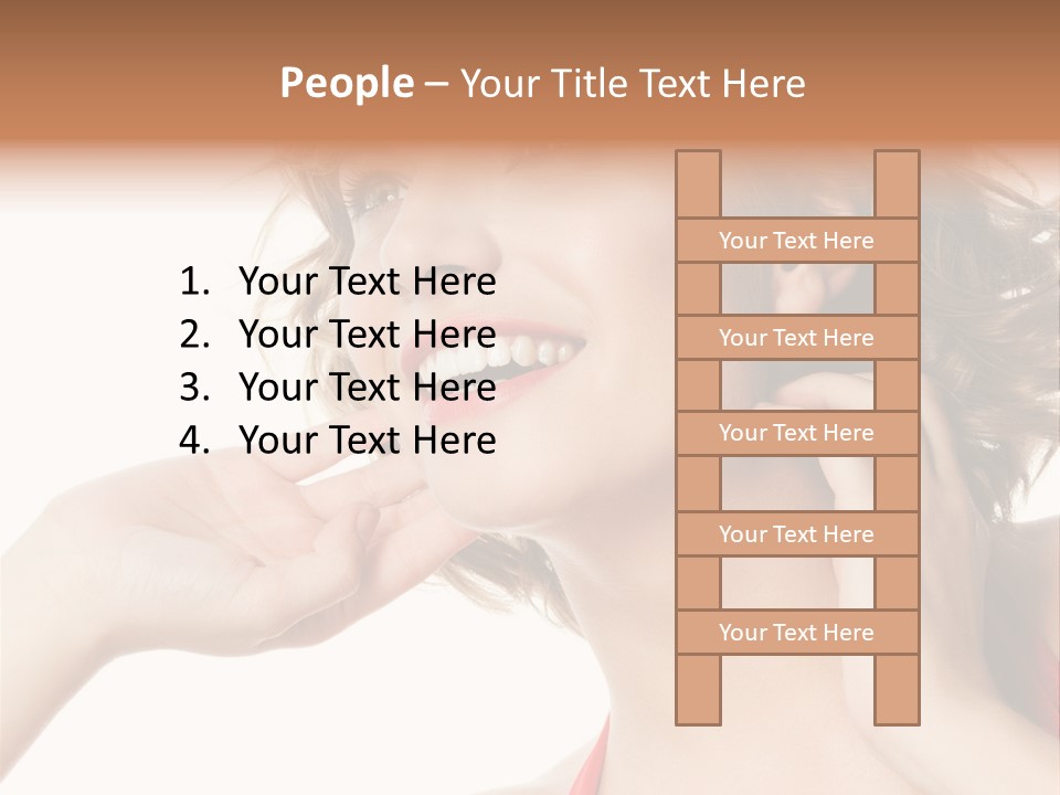 White Teeth Isolated On White PowerPoint Template