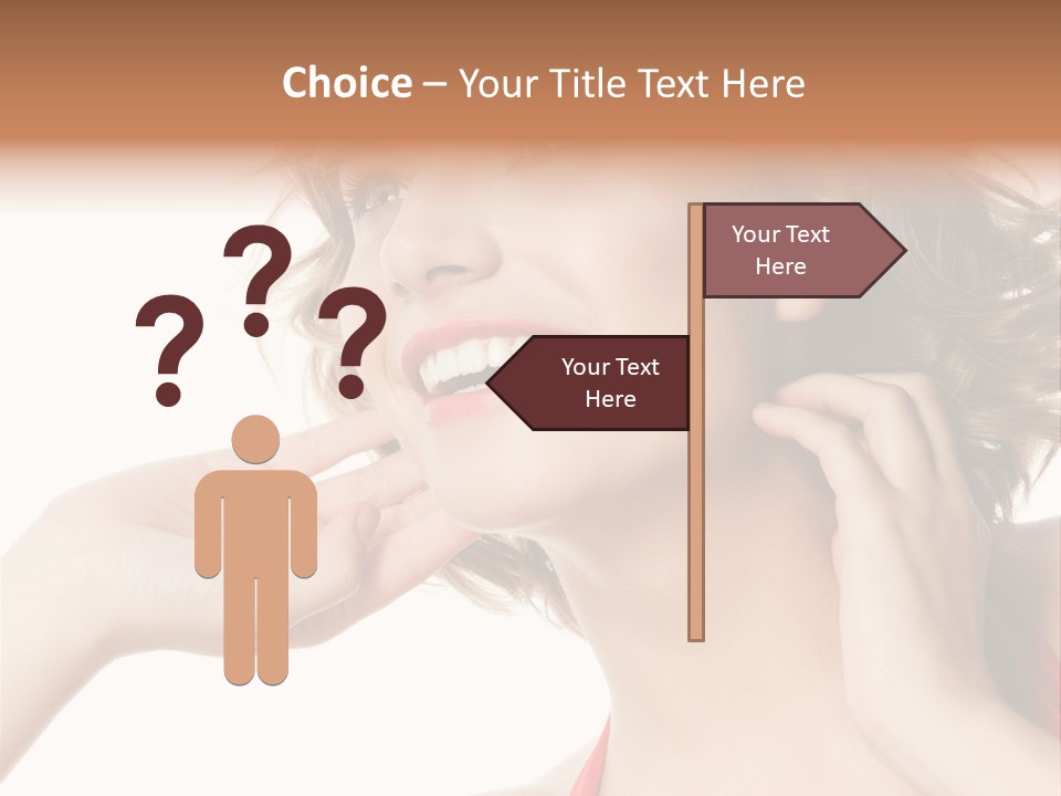 White Teeth Isolated On White PowerPoint Template