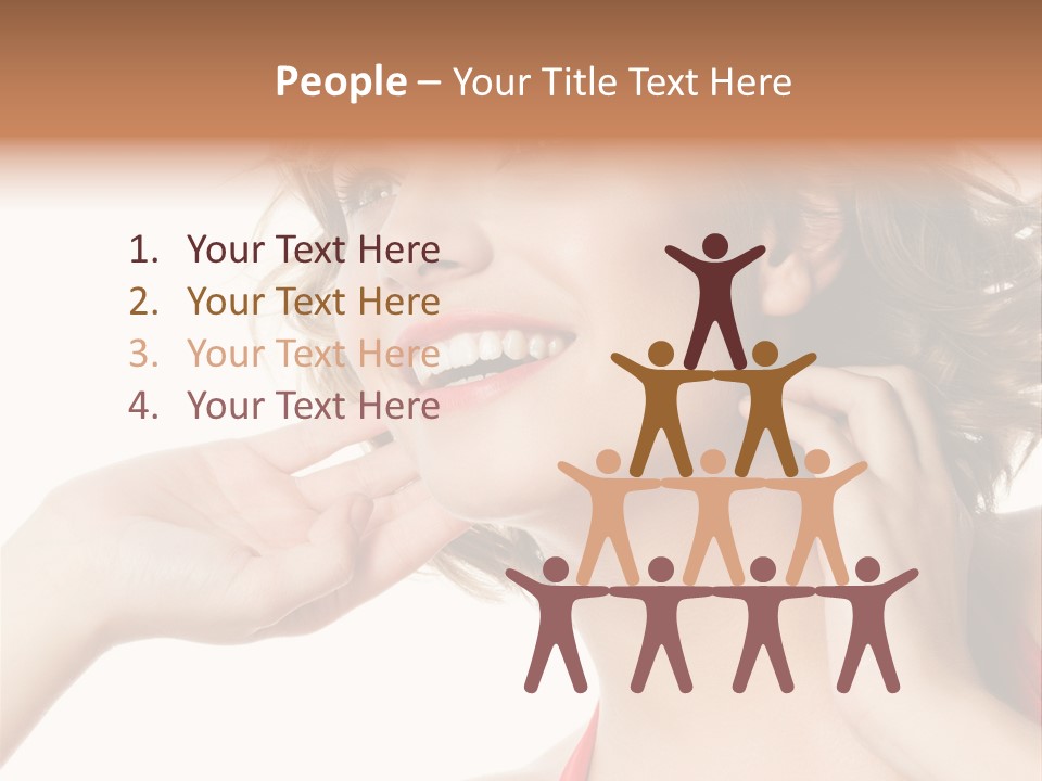 White Teeth Isolated On White PowerPoint Template