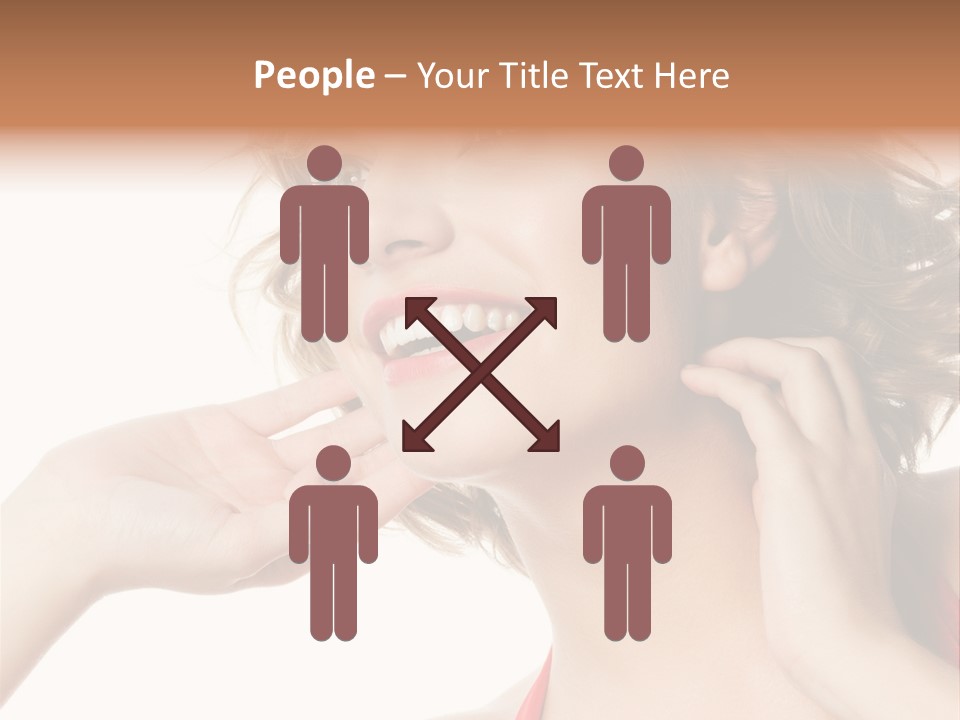 White Teeth Isolated On White PowerPoint Template