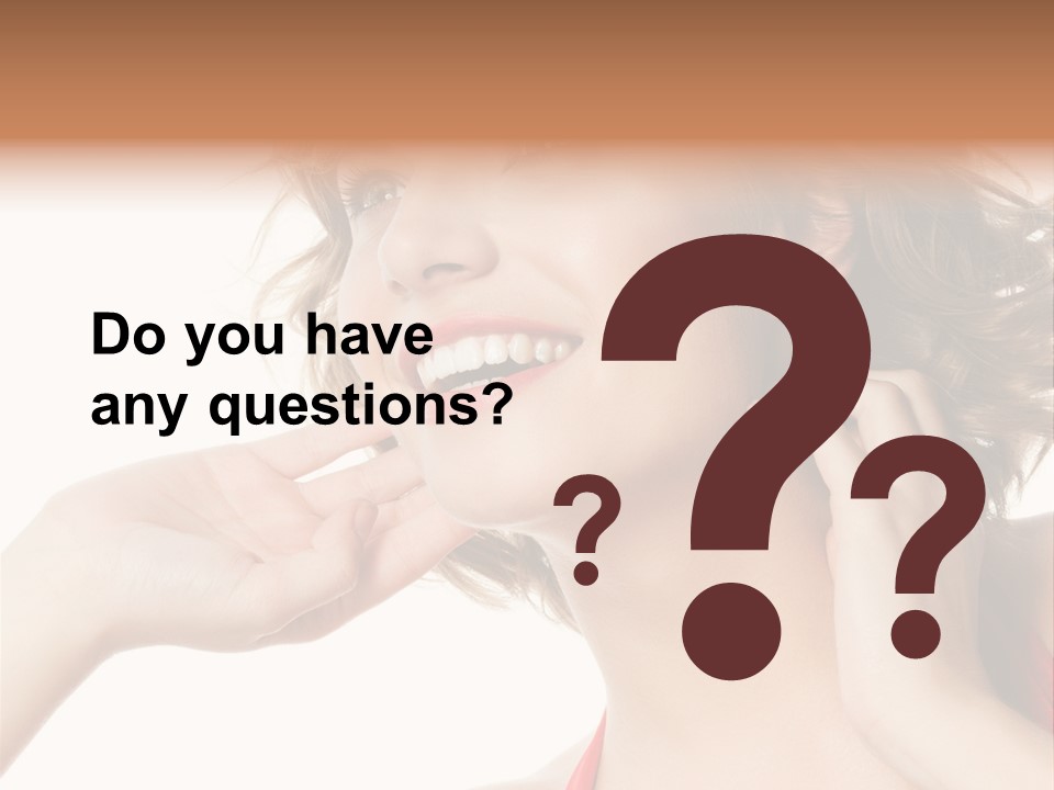 White Teeth Isolated On White PowerPoint Template