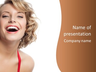 Beauty  Isolated On White PowerPoint Template