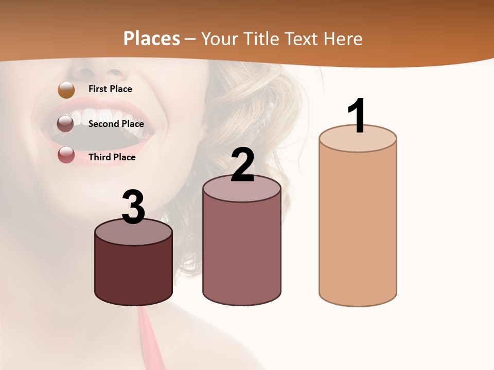 Beauty  Isolated On White PowerPoint Template