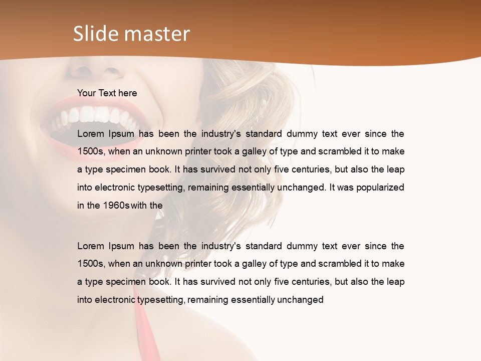 Beauty  Isolated On White PowerPoint Template