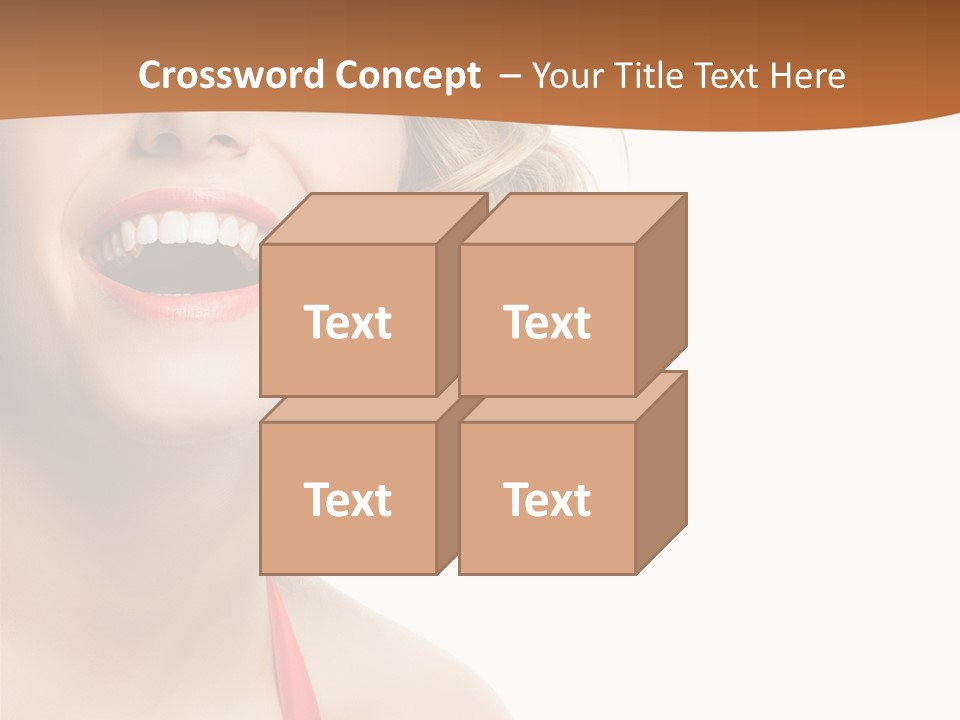 Beauty  Isolated On White PowerPoint Template