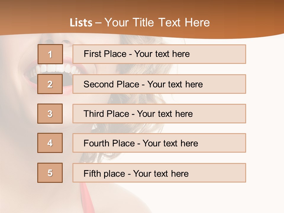 Beauty  Isolated On White PowerPoint Template