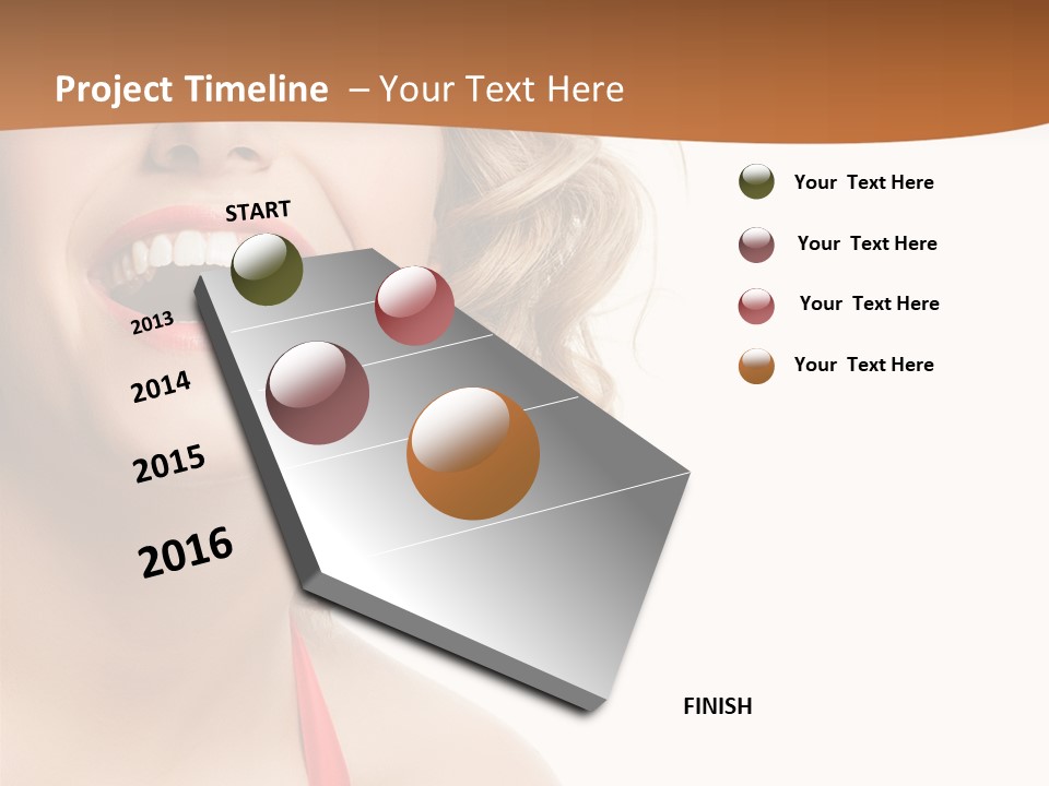 Beauty  Isolated On White PowerPoint Template