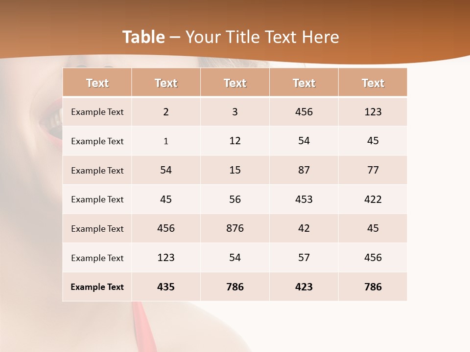 Beauty  Isolated On White PowerPoint Template