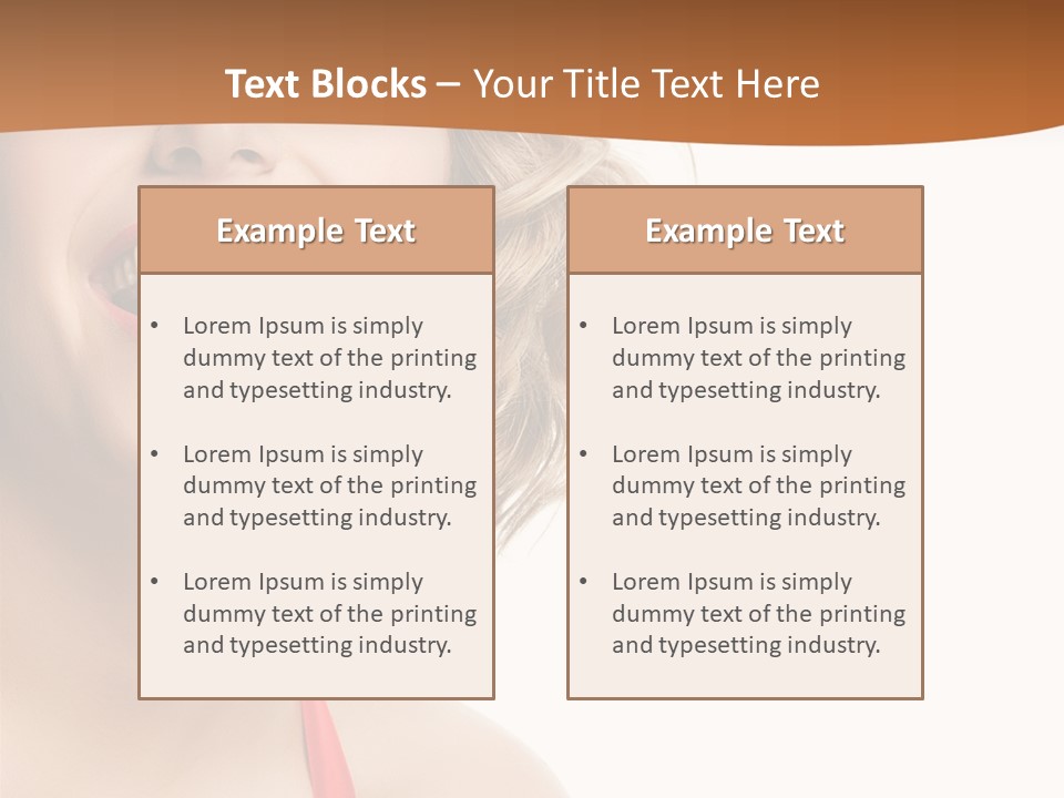 Beauty  Isolated On White PowerPoint Template