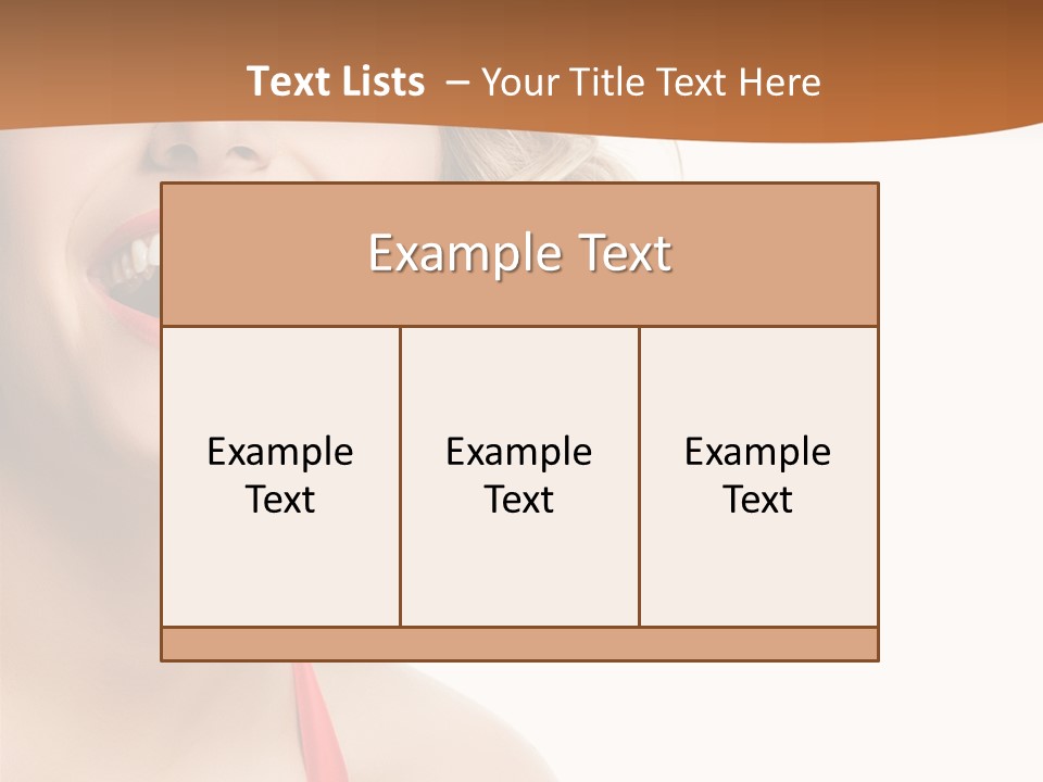 Beauty  Isolated On White PowerPoint Template