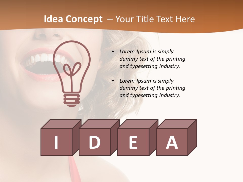 Beauty  Isolated On White PowerPoint Template