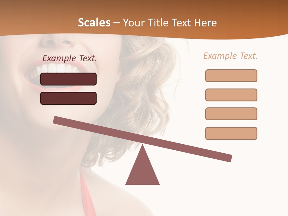 Beauty  Isolated On White PowerPoint Template