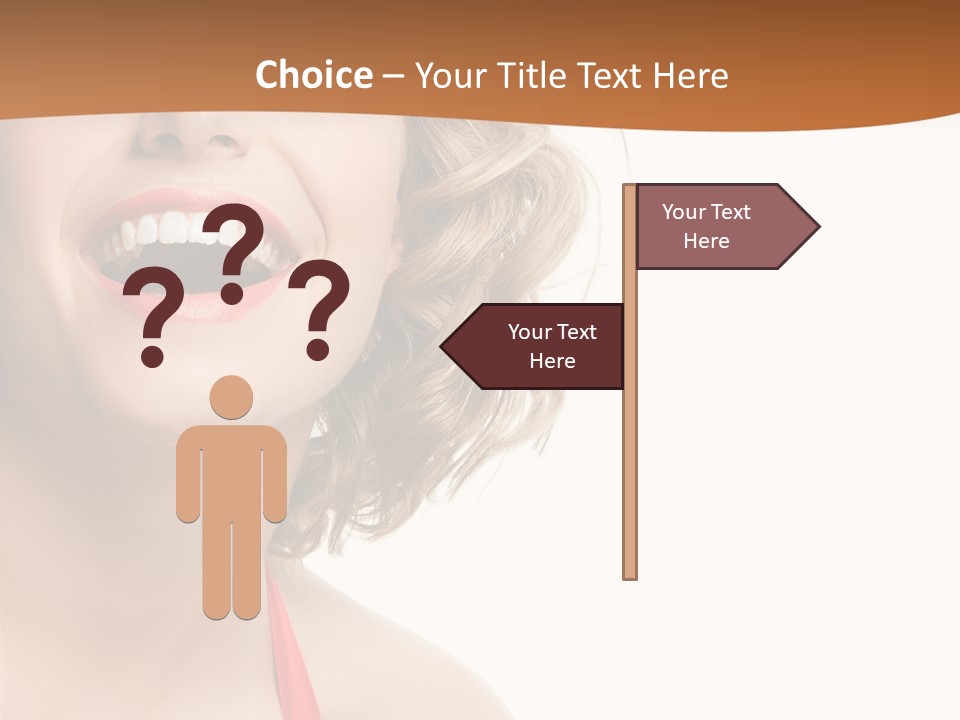 Beauty  Isolated On White PowerPoint Template