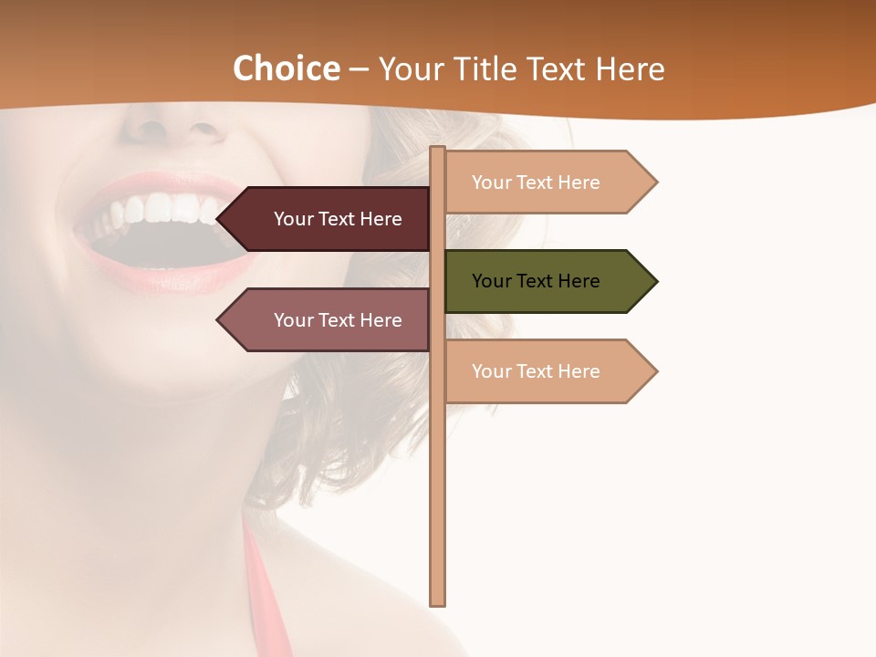 Beauty  Isolated On White PowerPoint Template