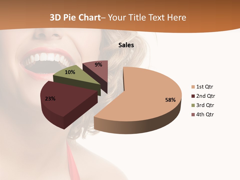 Beauty  Isolated On White PowerPoint Template